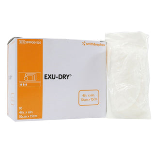 Smith & Nephew EXU-DRY Anti-Shear Sterile Super Absorbent Dressing Rectangle 4 X 6" 5999004120 10 Per Box