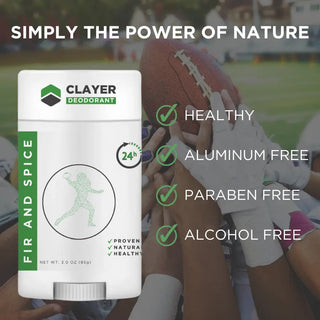 Natural Deodorant - Football Players - 3.35 OZ - NEW FORMULA