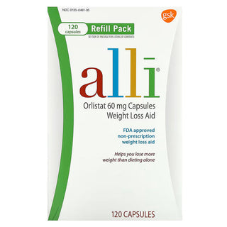 Alli Weight Loss Diet Pills Orlistat 60 mg Capsules 120 Count