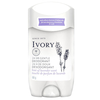 Ivory Aluminum Free Deodorant, Hint of Lavender, 24-Hour Odor Protection, 2.4 oz Stick