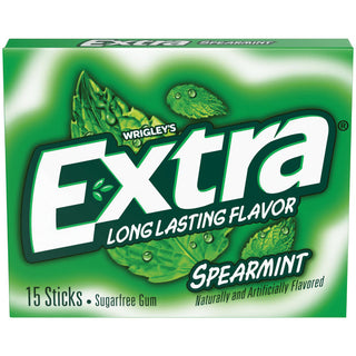 Extra Spearmint Sugar Free Chewing Gum, Single Pack 15 Pieces