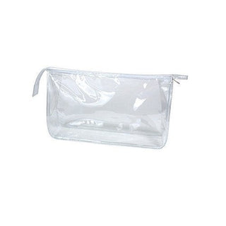 Alincas Kingsley Clear Vinyl Travel/Cosmetic Bag, Rectangular