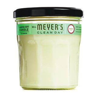 Mrs. Meyer's Clean Day Scented Soy Candle Basil Scent, 7.2 Oz