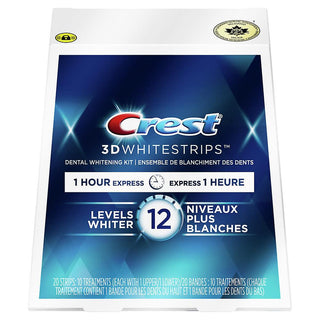 Crest 3D White Dental Whitening Kit, Whitestrips, 1 Hr Express