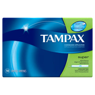 Tampax Cardboard Tampons Super Plus Unscented
