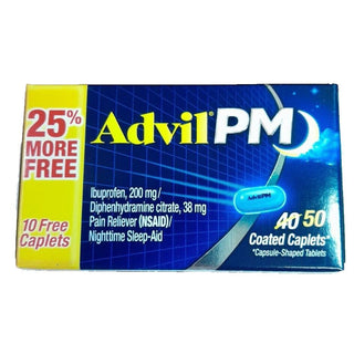 Advil PM Pain Reliever/Nighttime Sleep Aid Caplets - Ibuprofen (NSAID) - 120ct