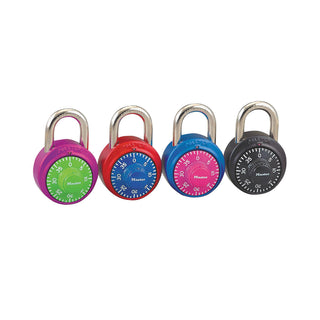 Master Lock 1-7/8" Wide Combination Dial Padlock Assorted Colors