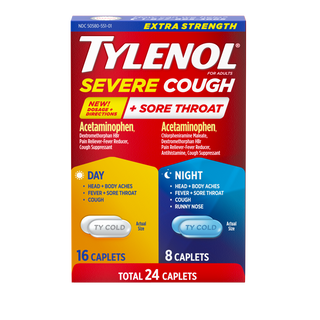 Tylenol Severe Cough + Sore Throat Extra Strength Day & Night Acetaminophen Caplets