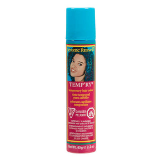 Jerome Russell Temporary Hair Color Spray Blue Black 2.2 Oz