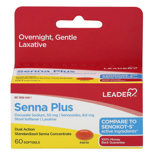 Leader Senna Plus Laxative And Stool Softener Softgels