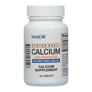 Major Oyster Shell Calcium 500 Mg With Vitamin D