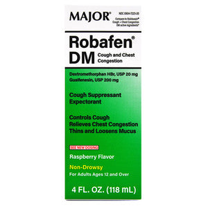 Major Robafen DM Cough & Chest Congestion Syrup 4 OZ