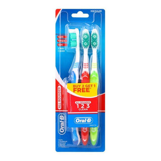 Oral B Toothbrush All Rounder Clean Medium 3pack