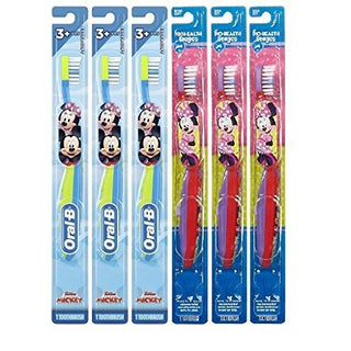 Oral-B Kids Toothbrush, Pro-Health Stages Mickey & Minnie Mouse For Little Children Ages 2-4 Years Old, Extra Soft