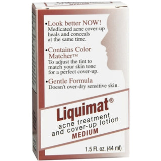 Liquimat Acne Treatment And Cover-Up Lotion Medium 1.50 Oz