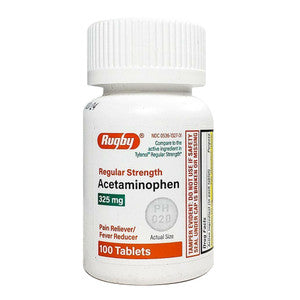 Rugby Acetaminophen 325 Mg Regular Strength For Pain And Fever Reducer