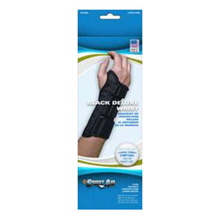 Sport Aid SA3900 Deluxe Wrist Brace – Comfortable Support (Right Hand, Large, Black)