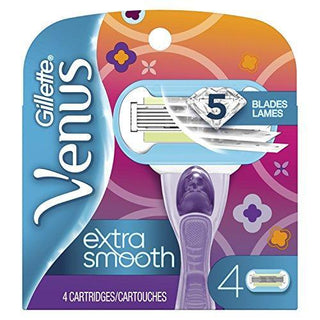 Gillette Venus Extra Smooth Purple Women's Razor Blade - 4 Refills