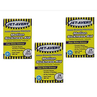 Jet-Avert Motion Sickness Aid 24 Tablets Blister Pack