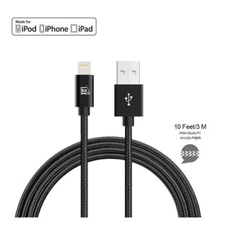 LAX Gadgets iPhone Charger Lightning Cable - [MFi Certified] Durable Braided Apple Lightning USB Cord For Latest iOS Including iPhone X/8/8Plus/ 7/7Plus/IPad Pro