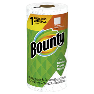Bounty Paper Towels, White, 1 Single Plus Roll