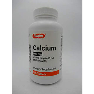 Rugby® Calcium 600 mg + Vitamin D3 (10 mcg/400 IU) – Bone Health Supplement - 150 Tablets