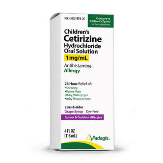 Perrigo Childrens Cetirizine Hydrochloride 1mg/ml Grape Oral Solution 118ml