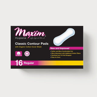Maxim Hygiene Products Natural Cotton Classic Contour Regular Sanitary Pads
