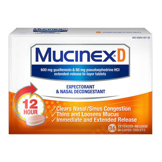 Mucinex D Expectorant And Nasal Decongestant Tablets