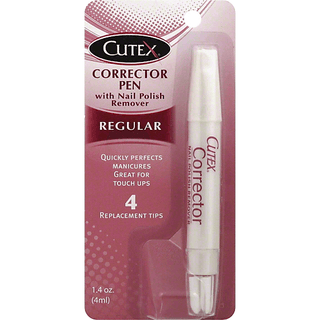 Cutex Corrector Pen, With Nail Polish Remover, Regular