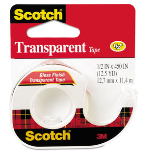 Scotch 3M Transparent Tape In Handheld Dispenser 1" Core