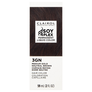 Clairol Professional Soy4Plex 3GN/39G Medium Gold Neutral Brown LiquiColor Permanent Hair Color