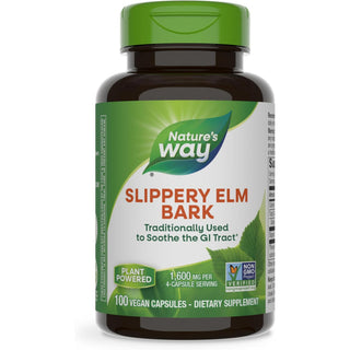 Nature's Way Slippery Elm Bark, 1600 Mg, Vegan Capsules