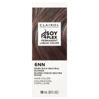 Clairol Professional Soy4Plex 6NN Dark Rich Neutral Blonde LiquiColor Permanent Hair Color