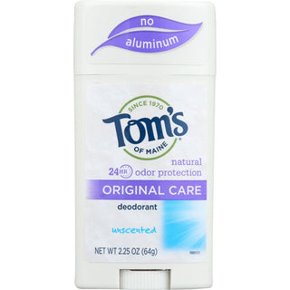 Tom's of Maine Original Care Natural Deodorant Stick Unscented - 2.25 Oz