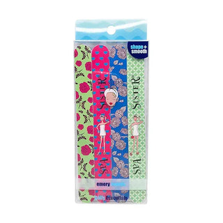 Spa Sisters Emery Boards, 4 Emery Nail Files