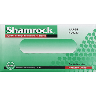 Shamrock 20213 Powder Free Clear Vinyl Large Examination Gloves