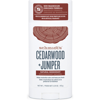 Schmidt's Aluminum Free Natural Deodorant Cedarwood + Juniper, 3.25 Oz