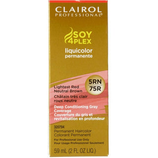 Clairol Professional Soy4Plex 5RN/75R Lightest Red Neutral Brown LiquiColor Permanent Hair Color