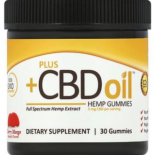 CBD Oil Hemp Extract, Full Spectrum, Gummies, Cherry Mango