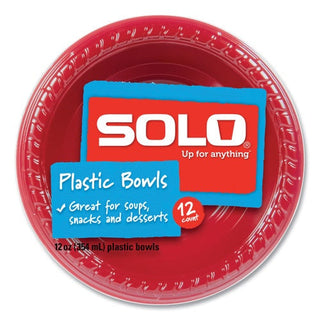 Solo Plastic Bowls, 12 Oz
