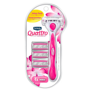 Schick Quattro For Women Razor Value Pack With 4 Blade Refills