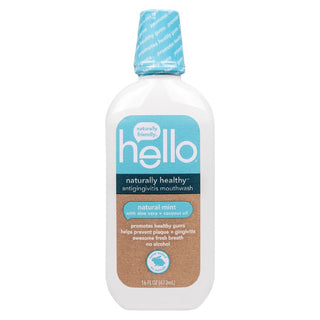 Hello Naturally Healthy Natural Mint Antigingivitis Mouthwash 16 Oz