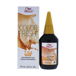 Wella Color Fresh Semi-Permanent Hair Color - 7 44 Medium Blonde-Intense Red