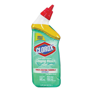 Clorox Toilet Bowl Cleaner, Clinging Bleach Gel, Ocean Mist 24 Fl Oz