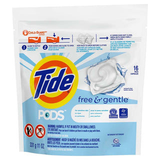 Tide Pods Free & Gentle Liquid Laundry Detergent Pacs