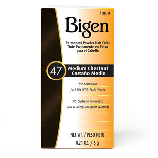 Bigen Hair Color, Permanent Powder, Medium Chestnut 47 0.21 Oz