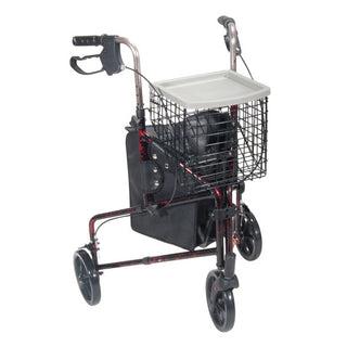 Drive Deluxe 3 Wheel Aluminum Rollator w/ 7.5 Inch Castors