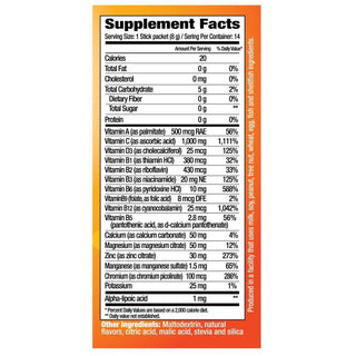 Resistance C Vitamin 1000mg Immune Support Stick Packs 2 Pack - Tangerine And Raspberry Flavor 14ct