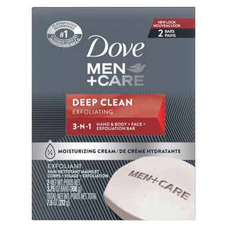 Dove Men+Care Body and Face Bar - Deep Clean - 4.25 oz (2 Count)
